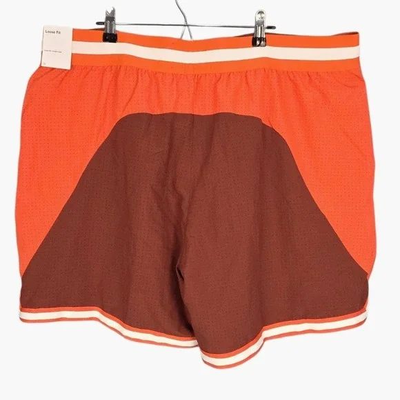 Nike Golf Club Shorts Mens XXL Brown Orange 7" Dri-FIT Mesh Snap Drawstring NWT - Picture 2 of 10